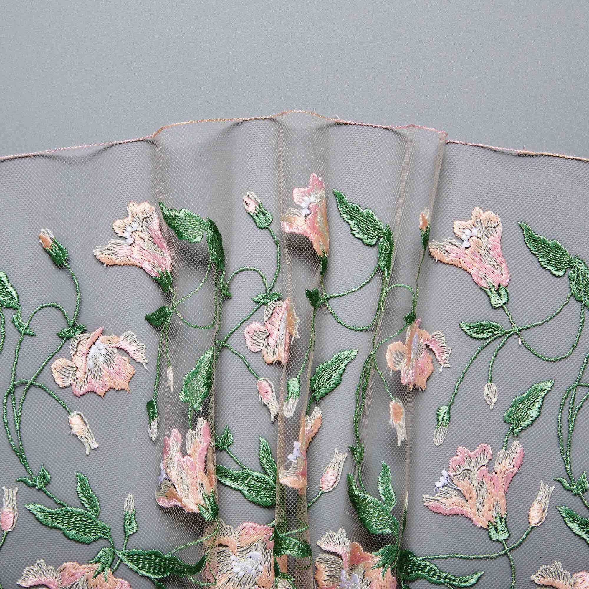 Вышивка На Сетке Неэластичной 420311 (Персиковый, skin/white, БП)