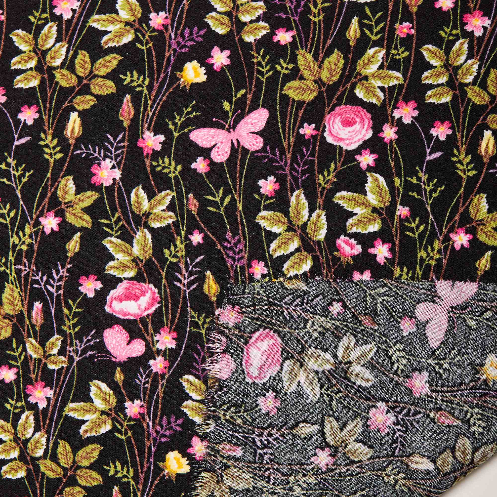 Вискоза тканая принт RM003p (Черный, 10B17-00448, БП)