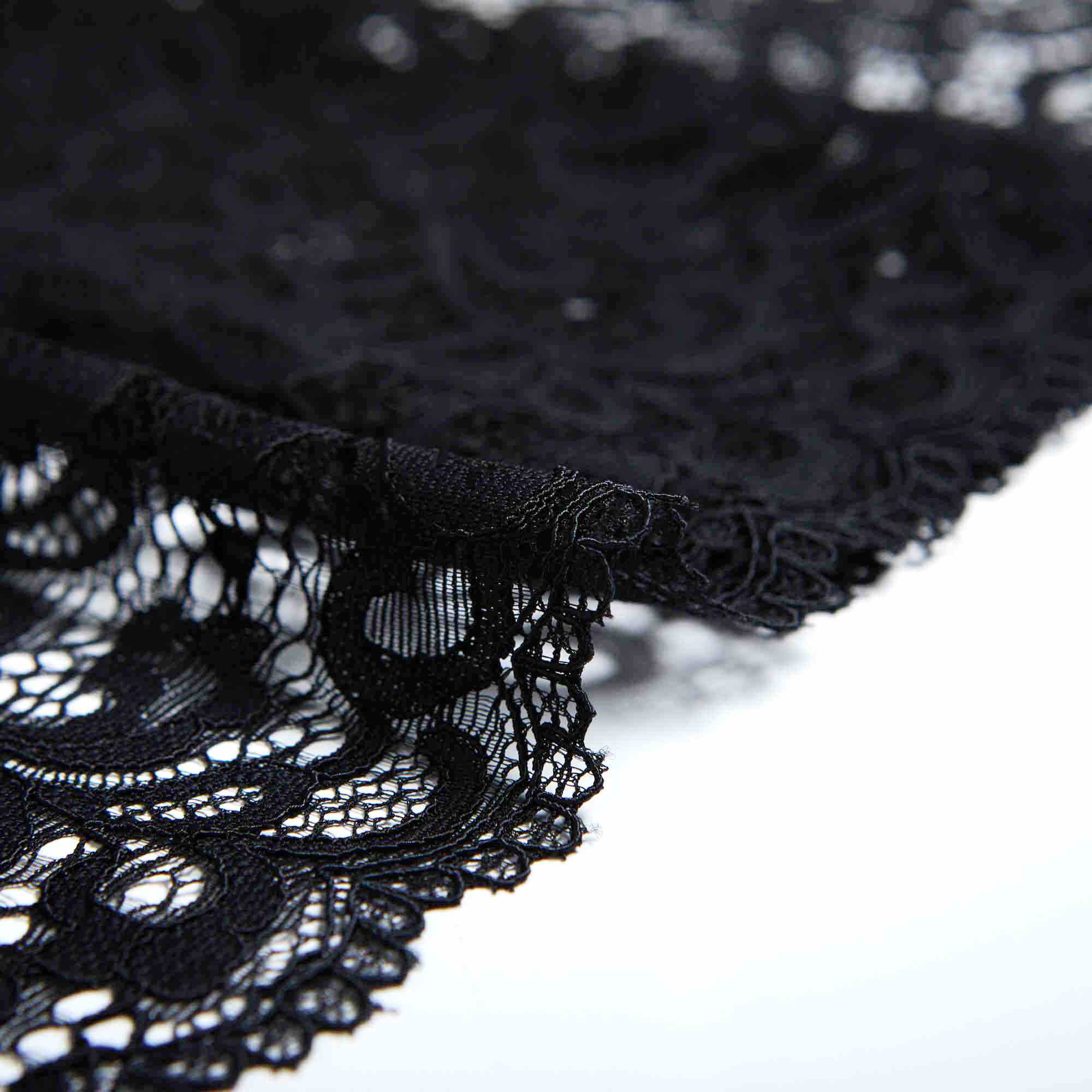 Кружево Эластичное HR397A (Черный, B10, БП)