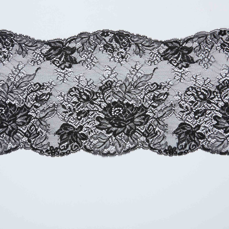 Кружево Неэластичное A0235A (Черный, Стандарт, БП)