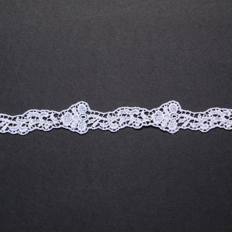 Вышивка На Сетке Неэластичной Узкая 737648 (Белый, Стандарт, БП)