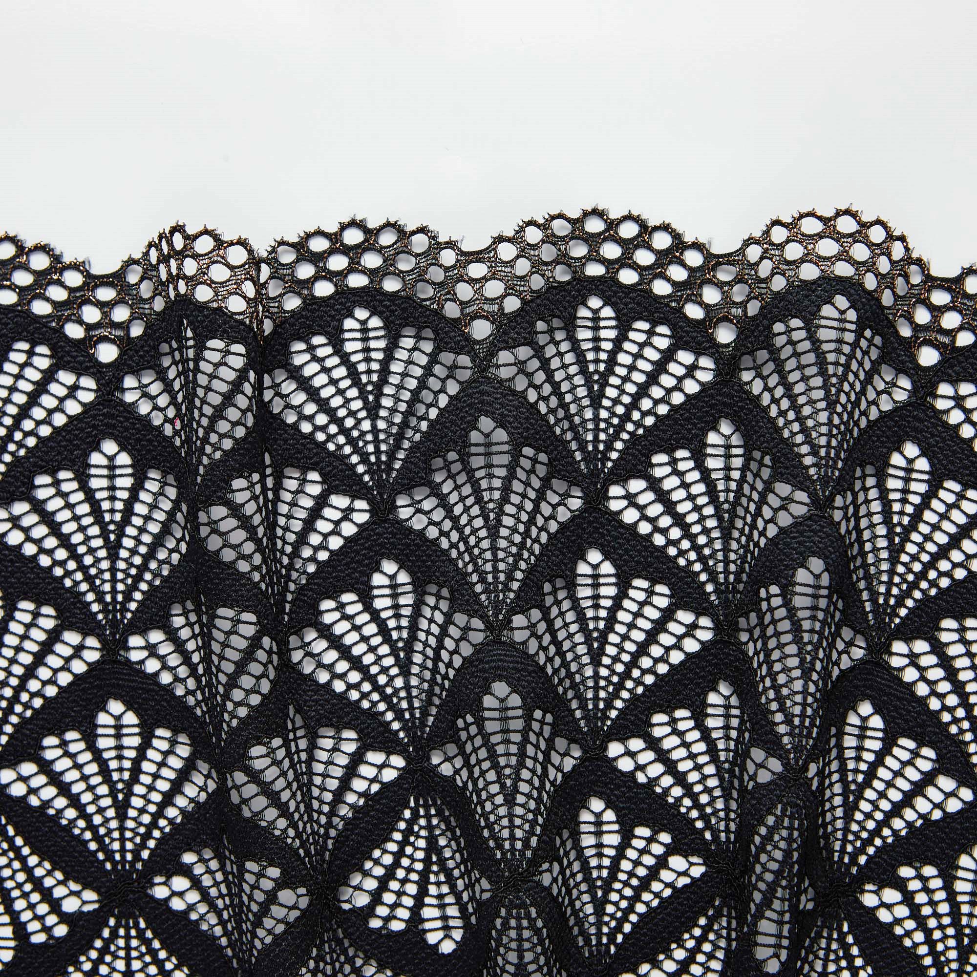 Кружево Эластичное HB070427J (Черный, S170205172B, БП)