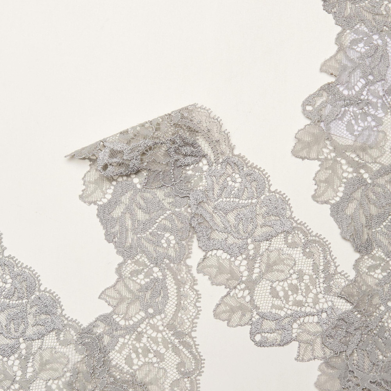 Кружево эластичное 105195/2 (Серый, 16-0000, 16-0000)