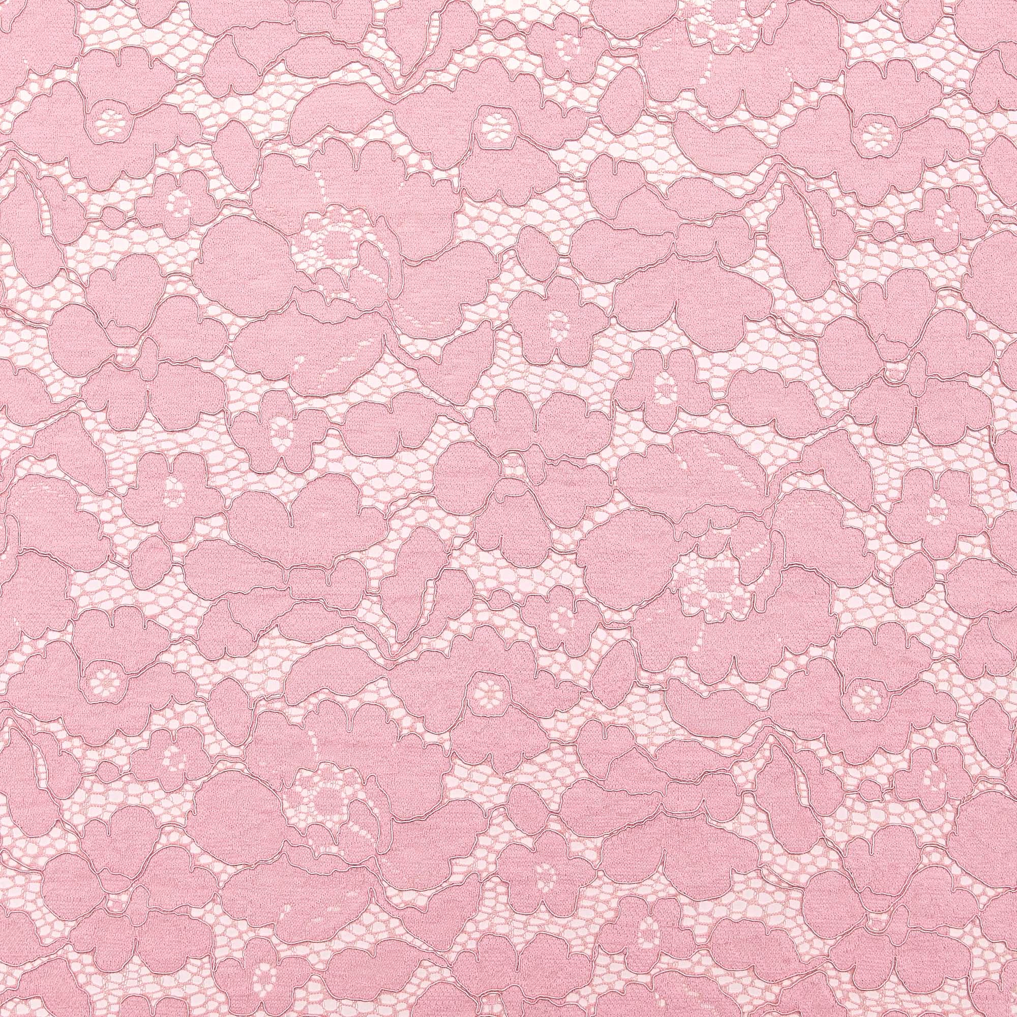 Кружевное неэластичное полотно HWCH-151323L/85 (Розовый, Pink 12-1212TPX, БП)