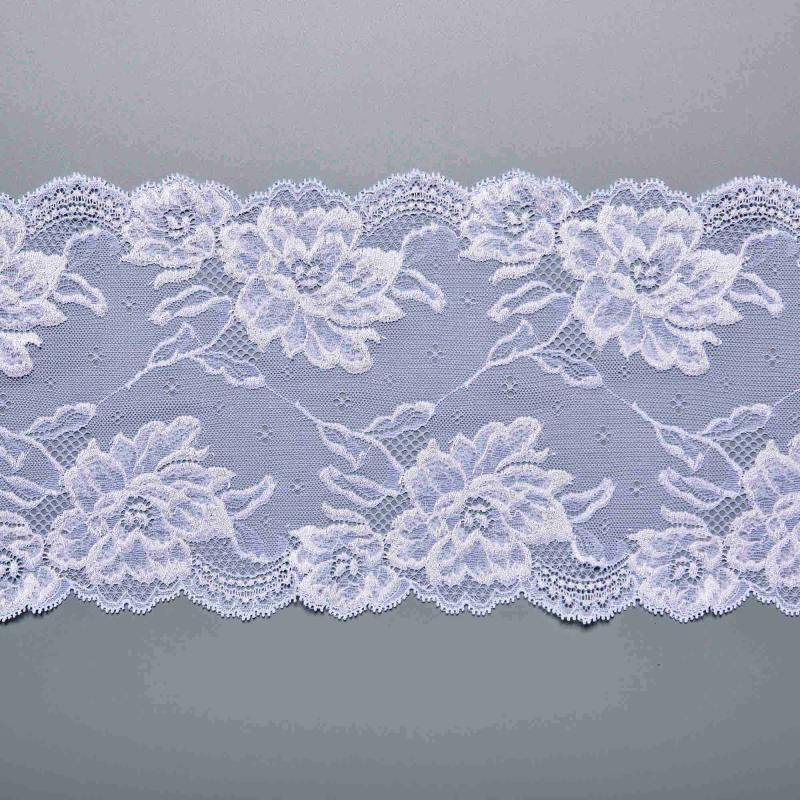 Кружево Эластичное HK645M (Белый, Стандарт, БП)