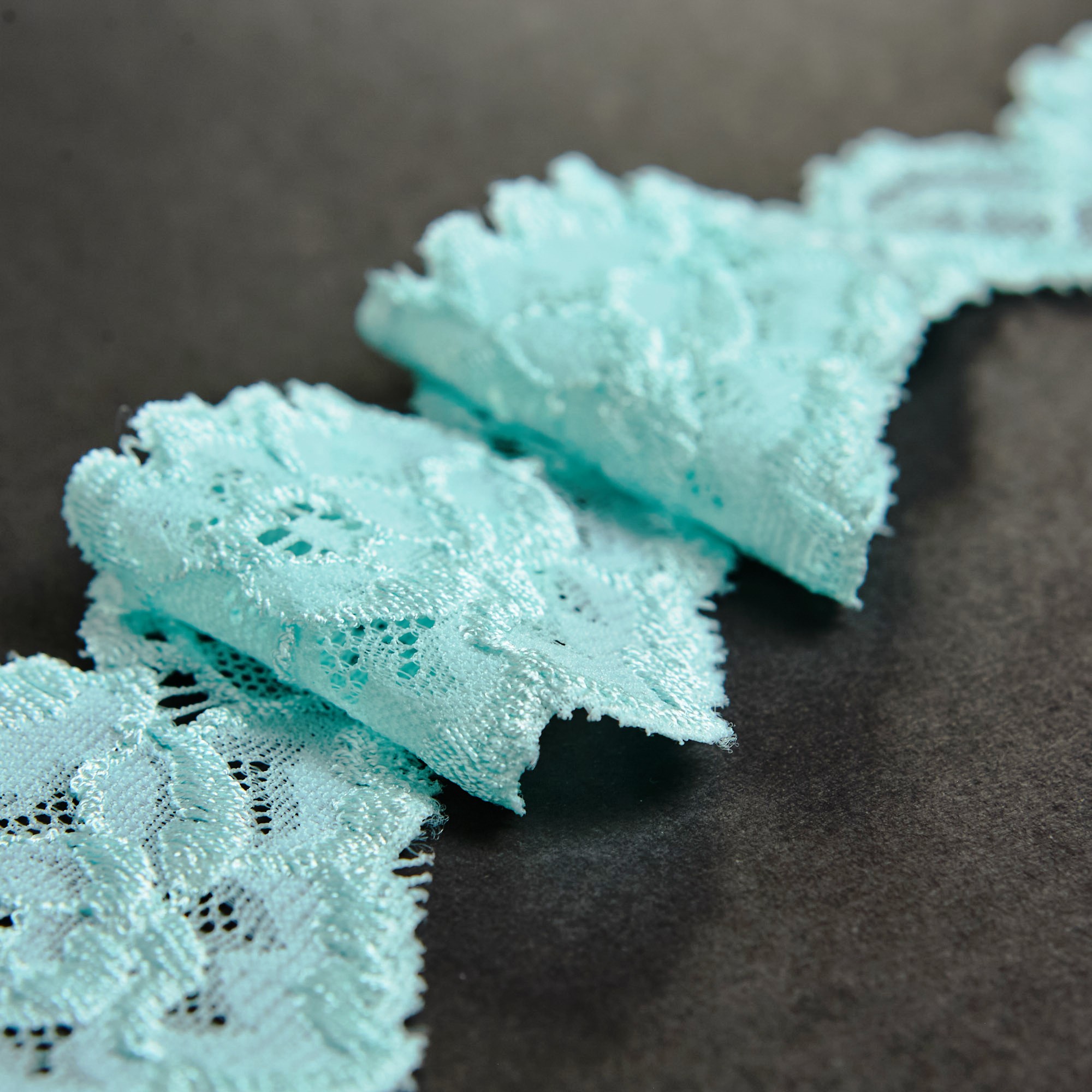 Кружево эластичное узкое 59274B-1 (Ментоловый, 561573A, БП)