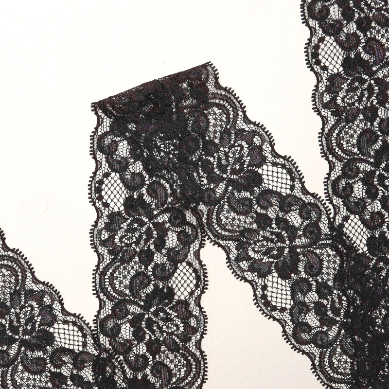 Кружево Эластичное Узкое 31345 (Черный, Стандарт, БП)