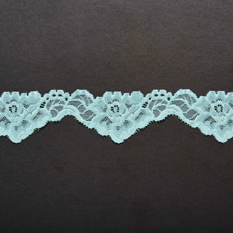 Кружево эластичное узкое 59274B-1 (Ментоловый, 561573A, БП)