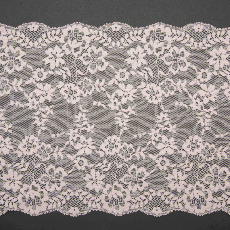 Кружево Эластичное L07720D (Розовый, rose pink, БП)