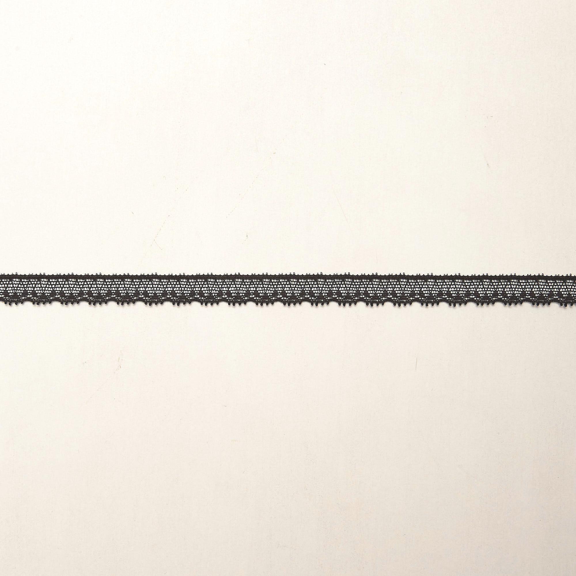 Кружево Эластичное Узкое S000152 (Черный, 008804, БП)