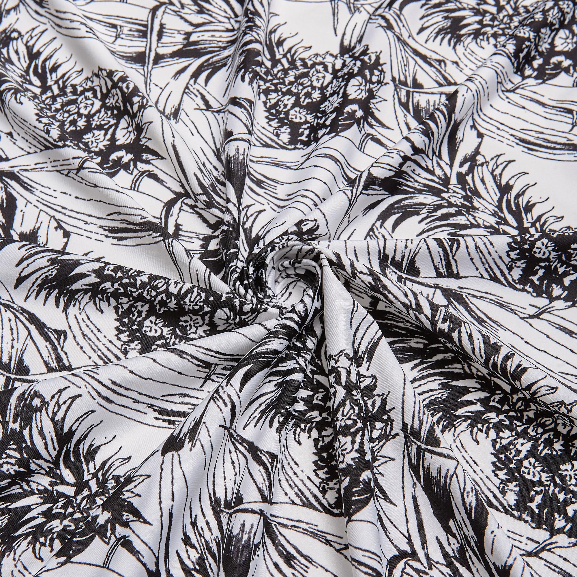 Микрофибра принт wonder p (Белый, pineapple var.BW, БП)