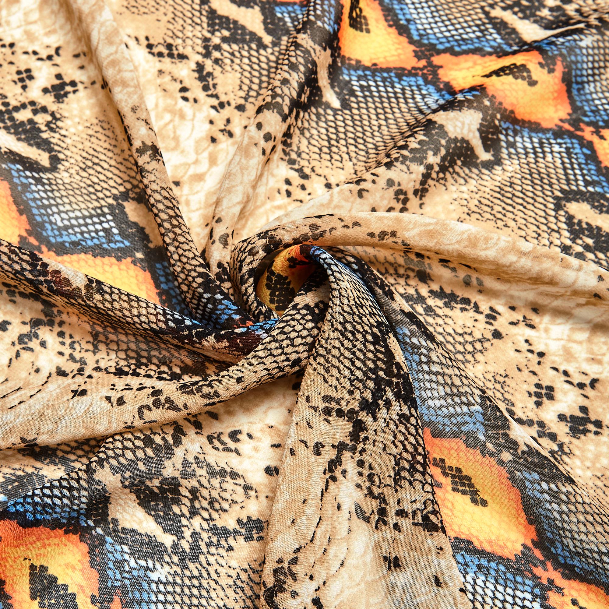 Шифон Принт EGQ-1178 (Бежевый, ENP-20077, БП)