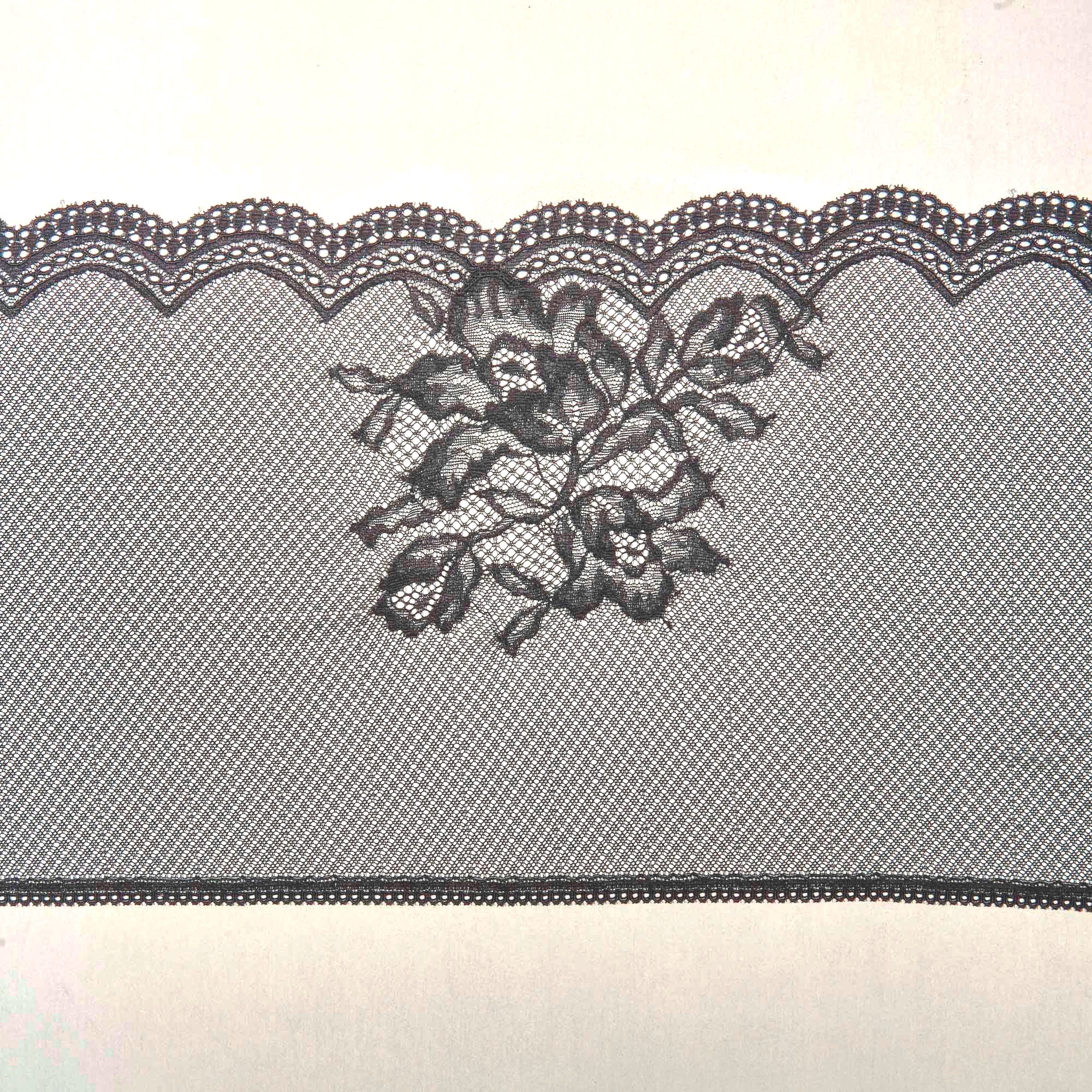 Кружево Эластичное J6059FAC (Черный, Стандарт, БП)