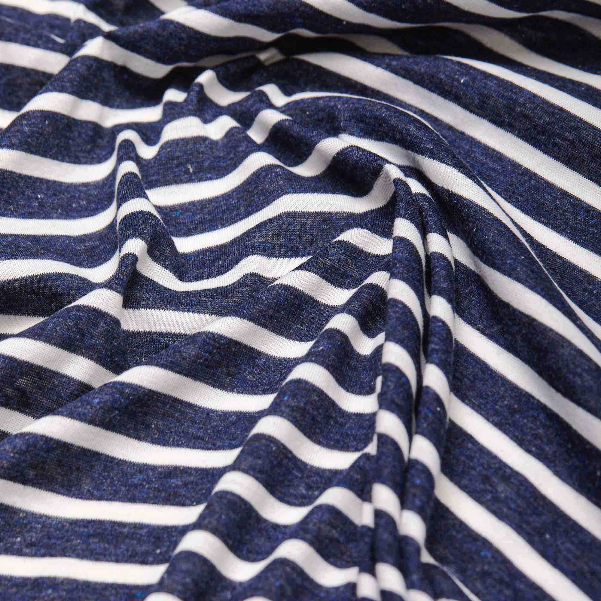 Хлопок трикотажный M-558JYS (Синий, HTR DK BLUE, БП)