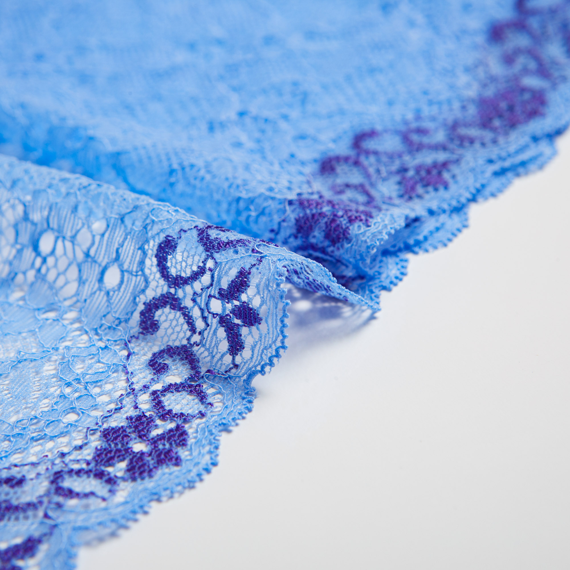 Кружево Эластичное H07715S (Голубой, Z140325077, БП)