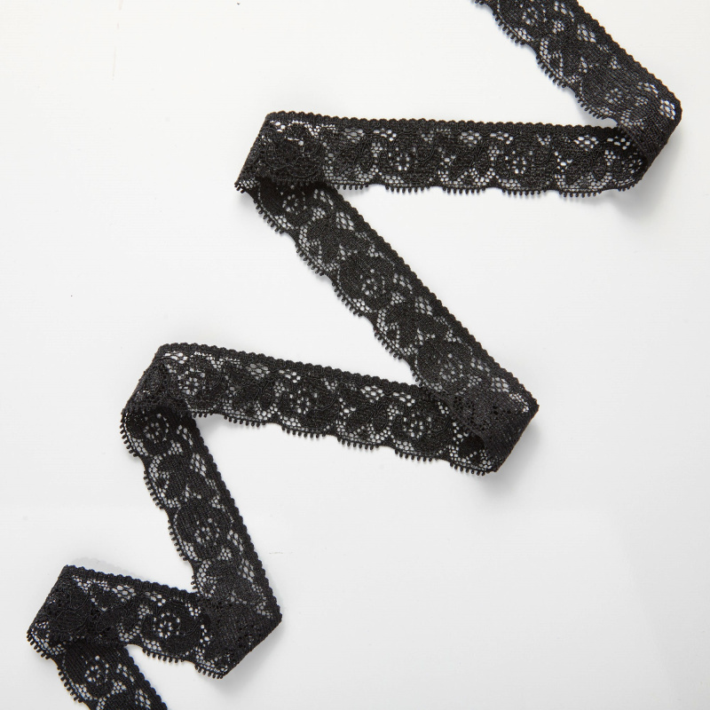 Кружево Эластичное Узкое 106164 (Черный, A11057762, БП)