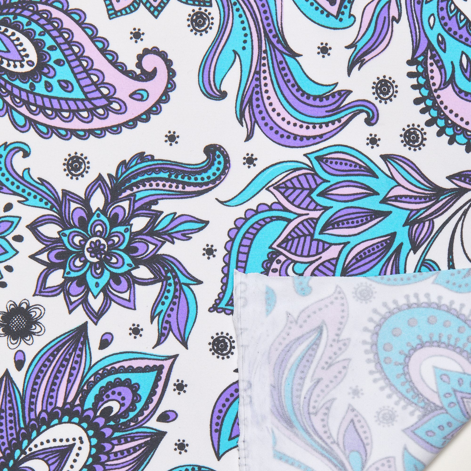 Микрофибра принт stt163p (Бирюзовый, Feather A Blue, БП)