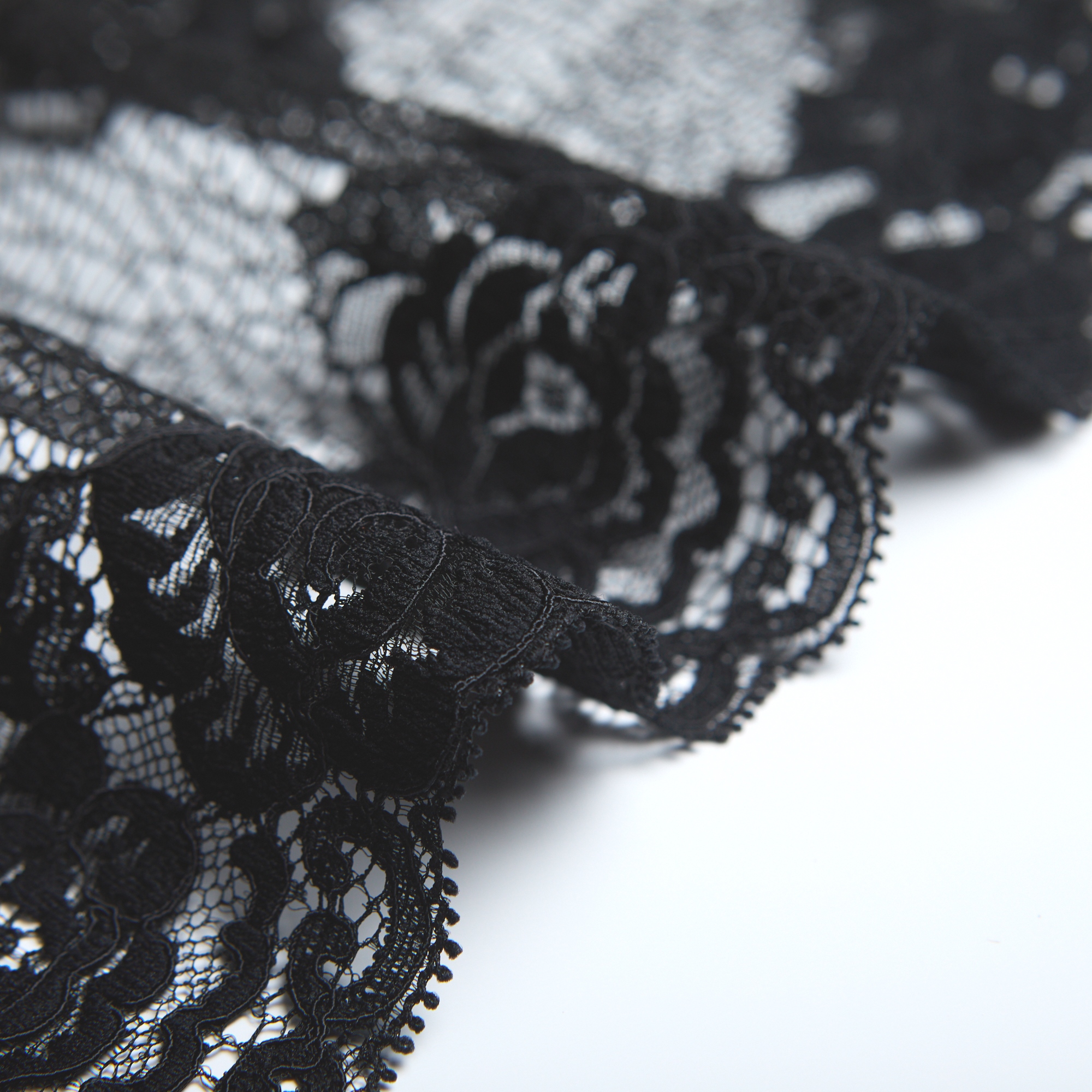 Кружево Эластичное D2381250/K (Черный, Стандарт, БП)