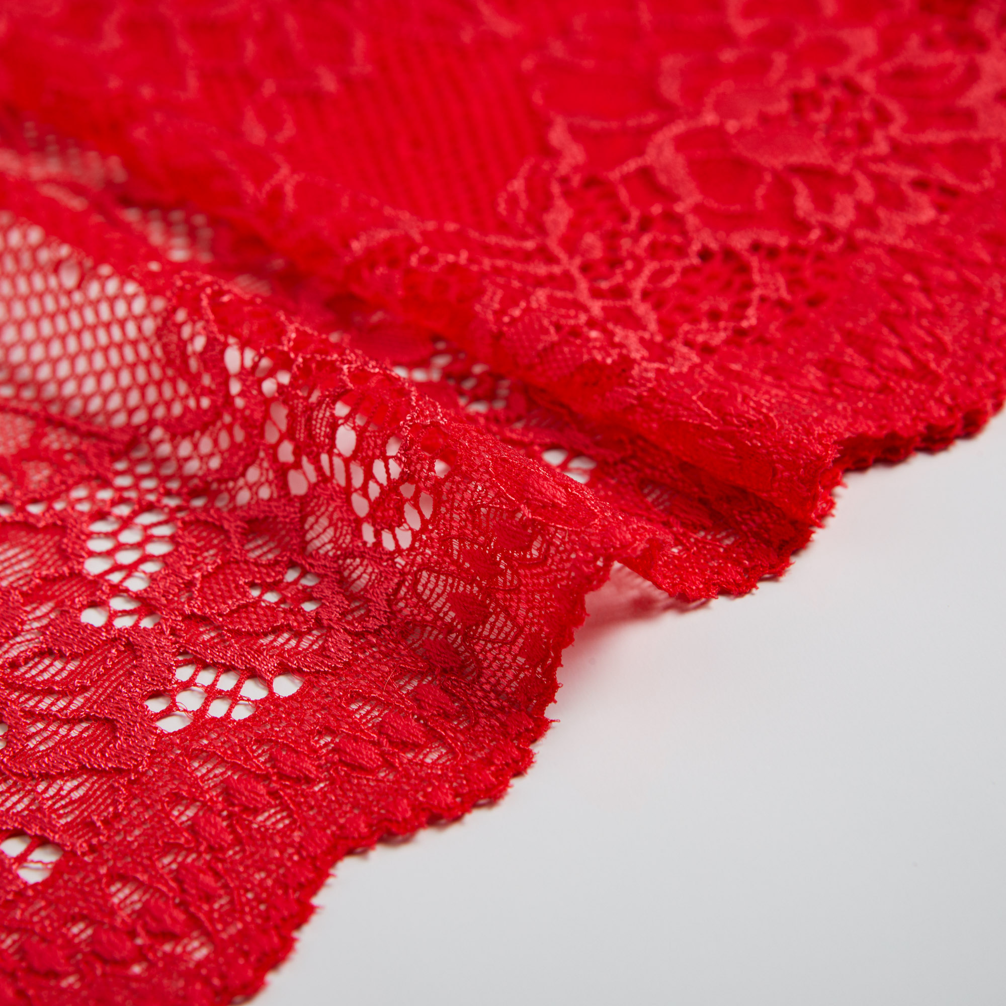 Кружево Эластичное HX0513008D14 (Красный, S140723043, БП)
