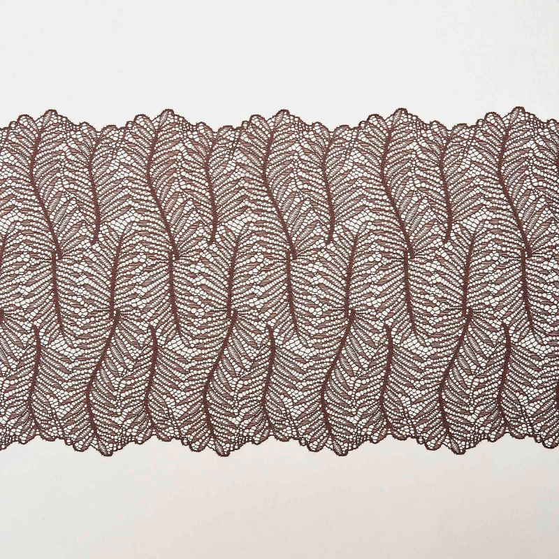 Кружево эластичное b61459 (Коричневый, SH220921195C, 19-1012)
