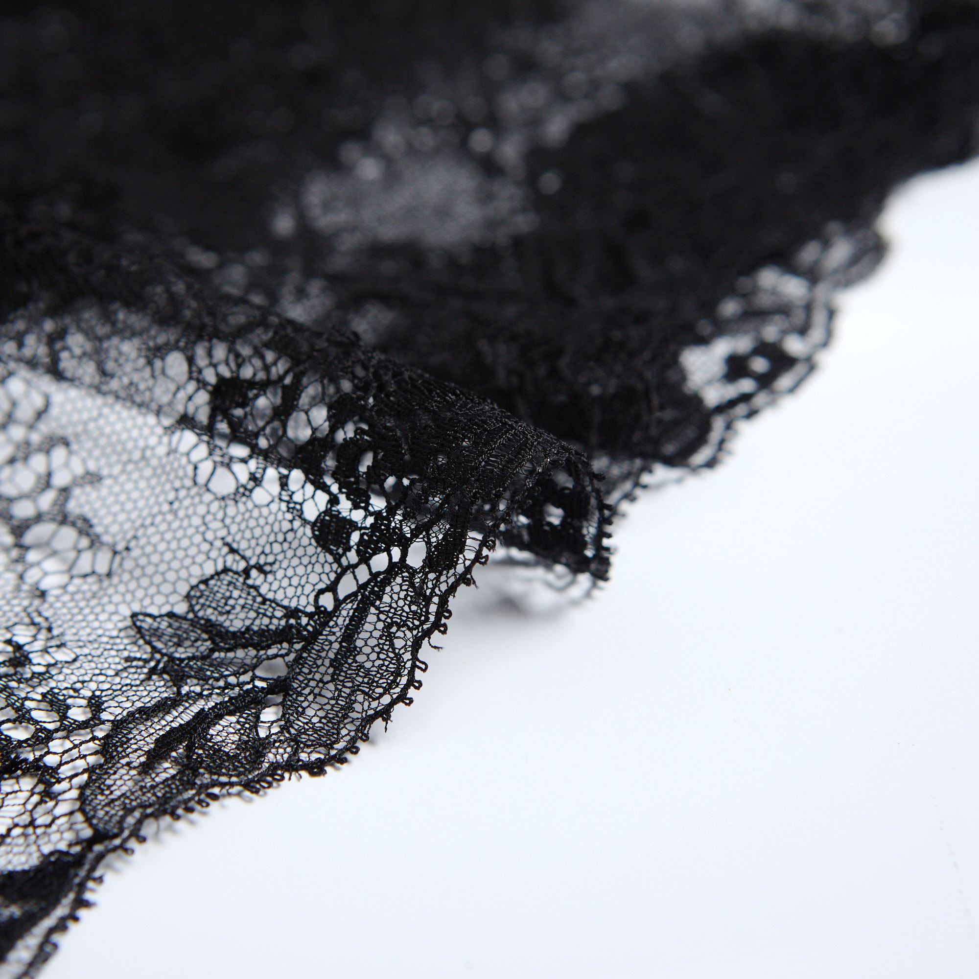 Кружево Неэластичное A0235A (Черный, Стандарт, БП)