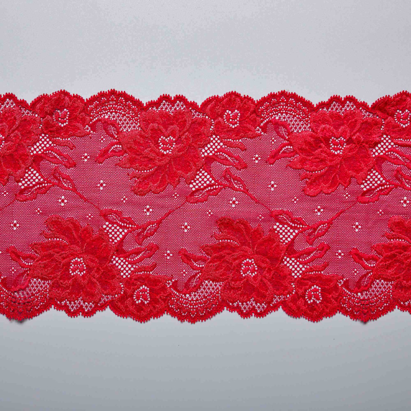 Кружево Эластичное HK645M (Красный, RR009107, БП)