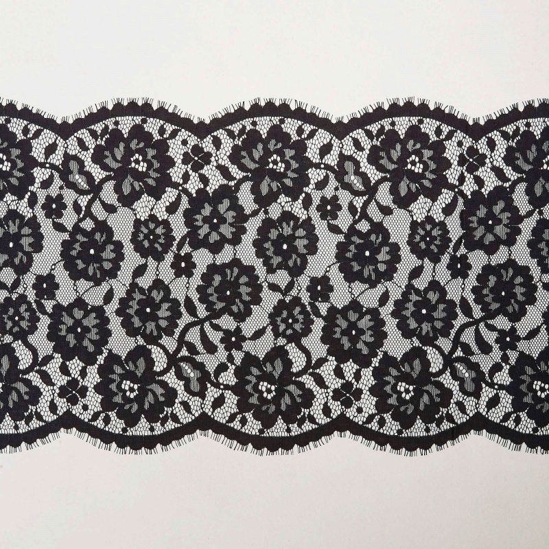 Кружево Неэластичное H070158M7 (Черный, Стандарт, БП)