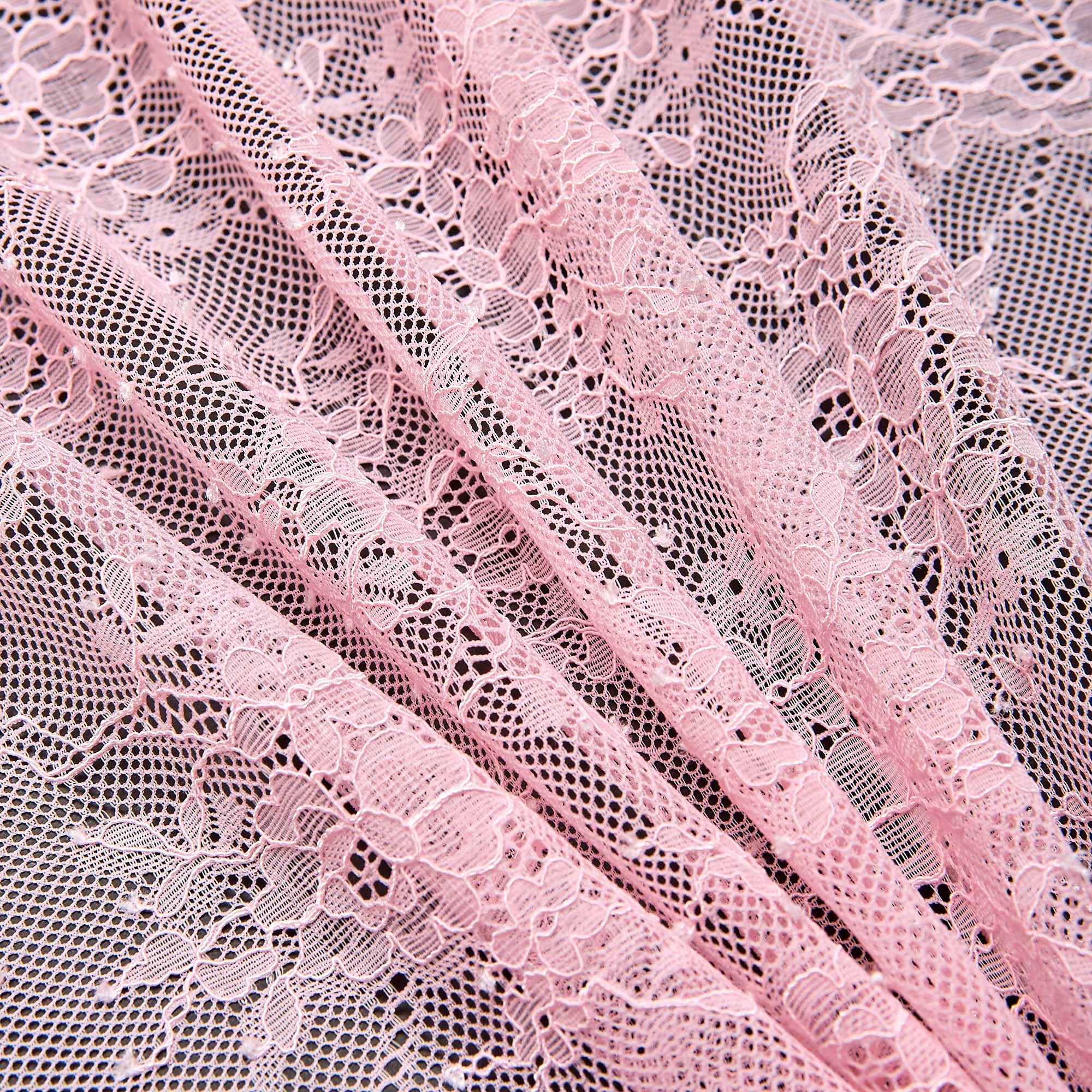 Кружевное Эластичное Полотно E1011A (Розовый, R0010220, БП)