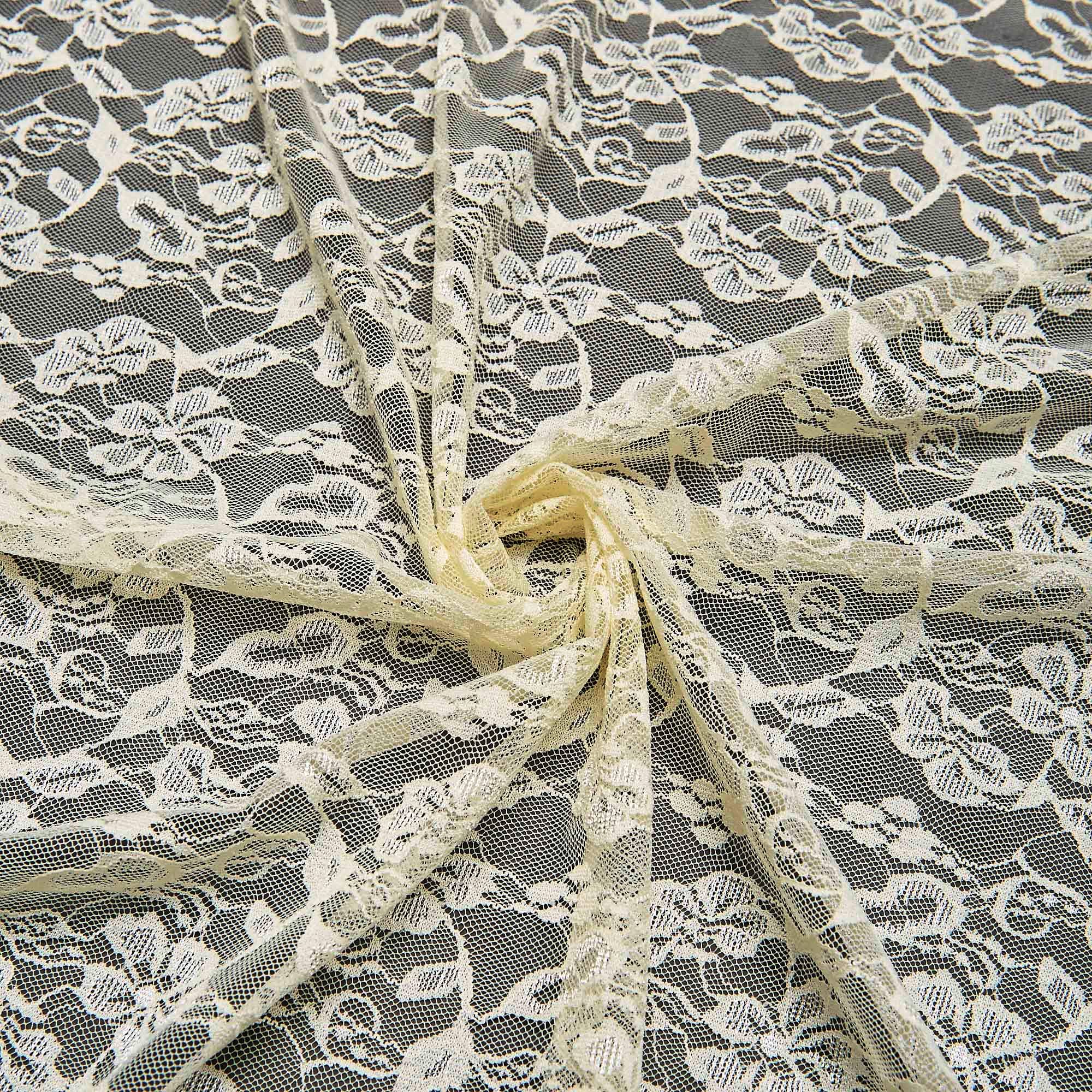 Кружевное Эластичное Полотно L02116D (Айвори, Q150304040, БП)