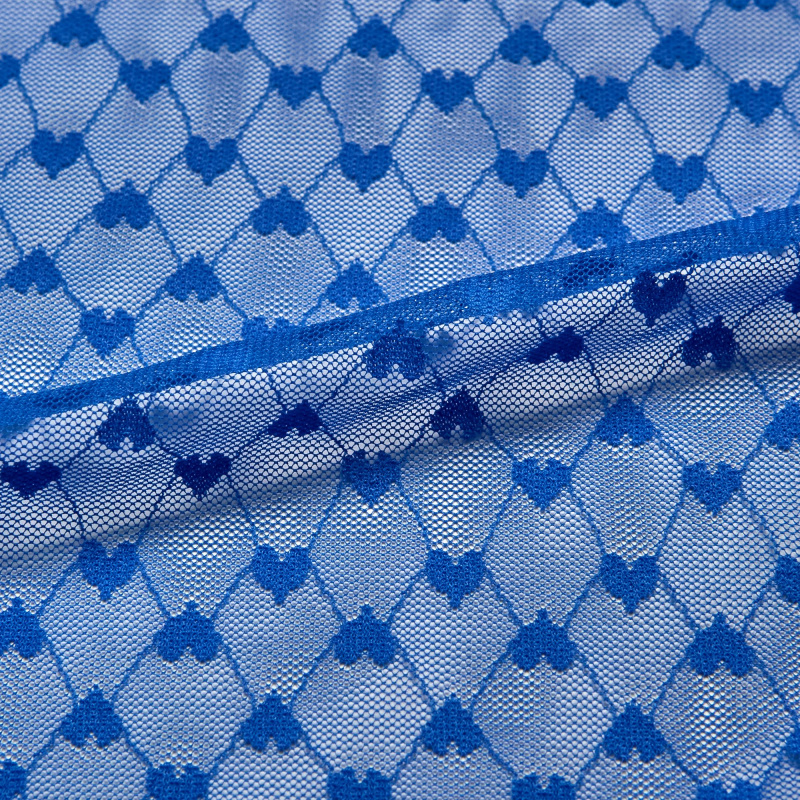 Кружевное Эластичное Полотно L02142D (Голубой, S150422166, БП)