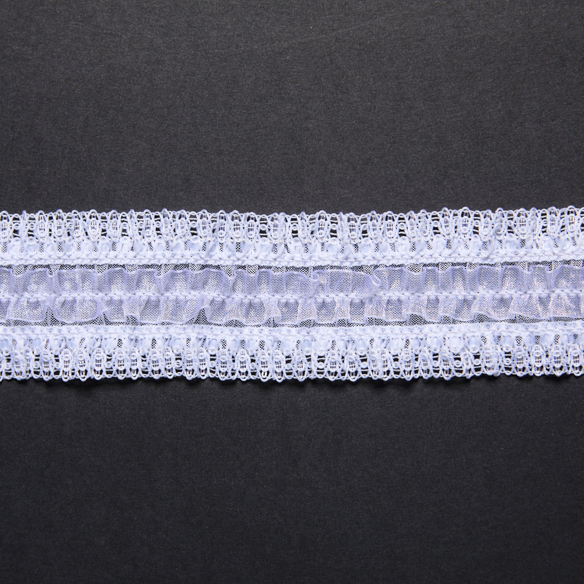 Кружево Эластичное Узкое 86340 (Белый, Стандарт, БП)