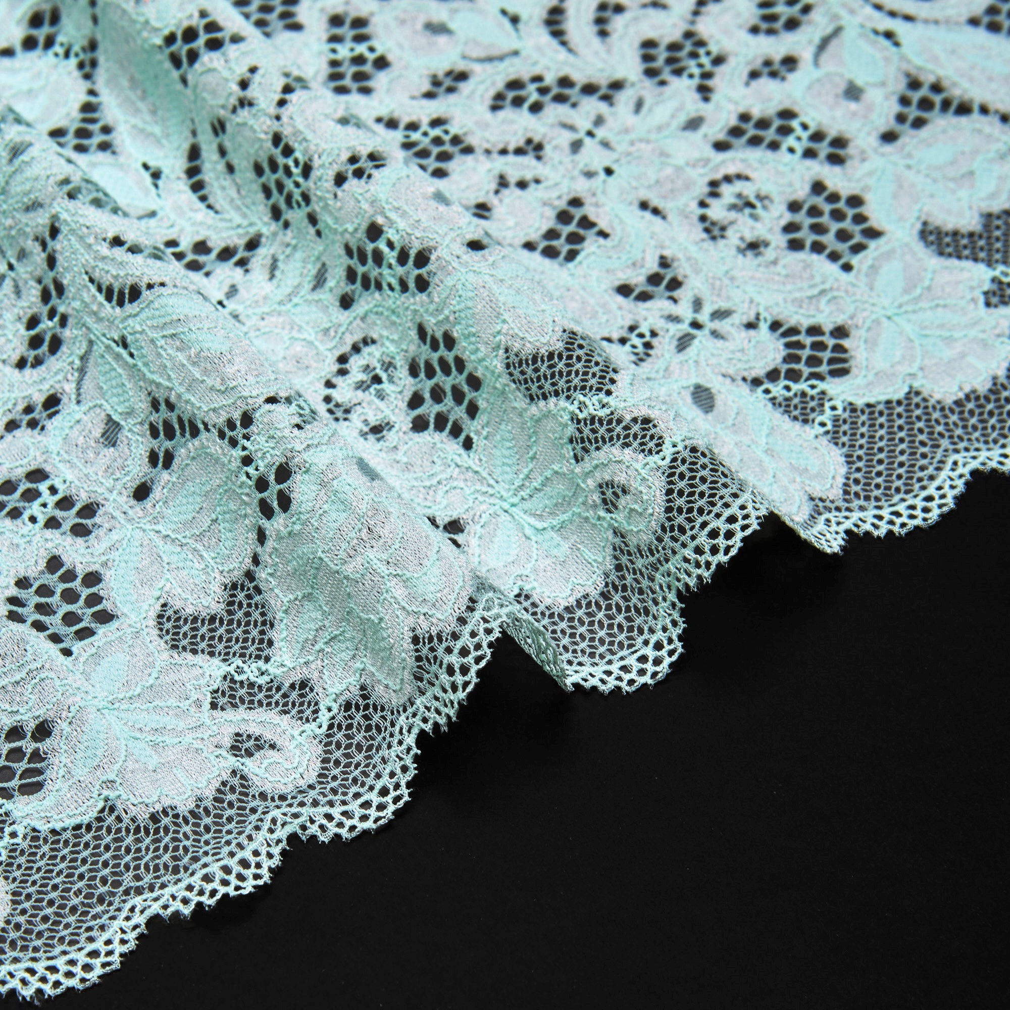 Кружево эластичное HQ543M (Голубой, LW000265A, БП)