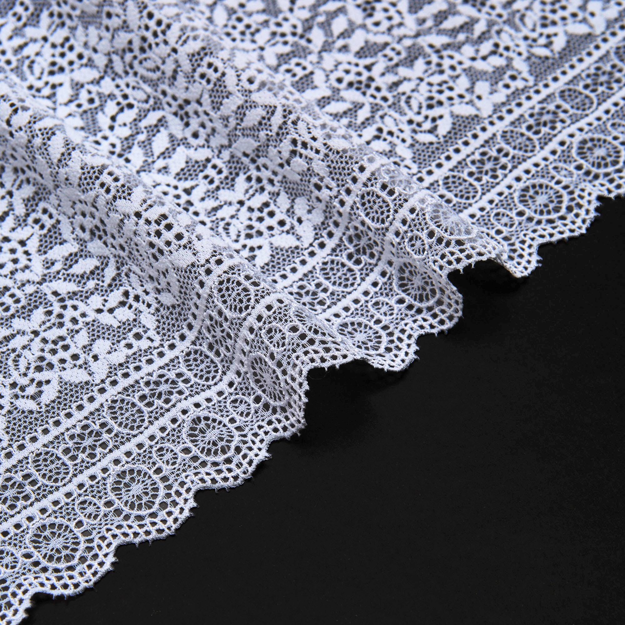 Кружево эластичное h6224a (Белый, Стандарт, БП)