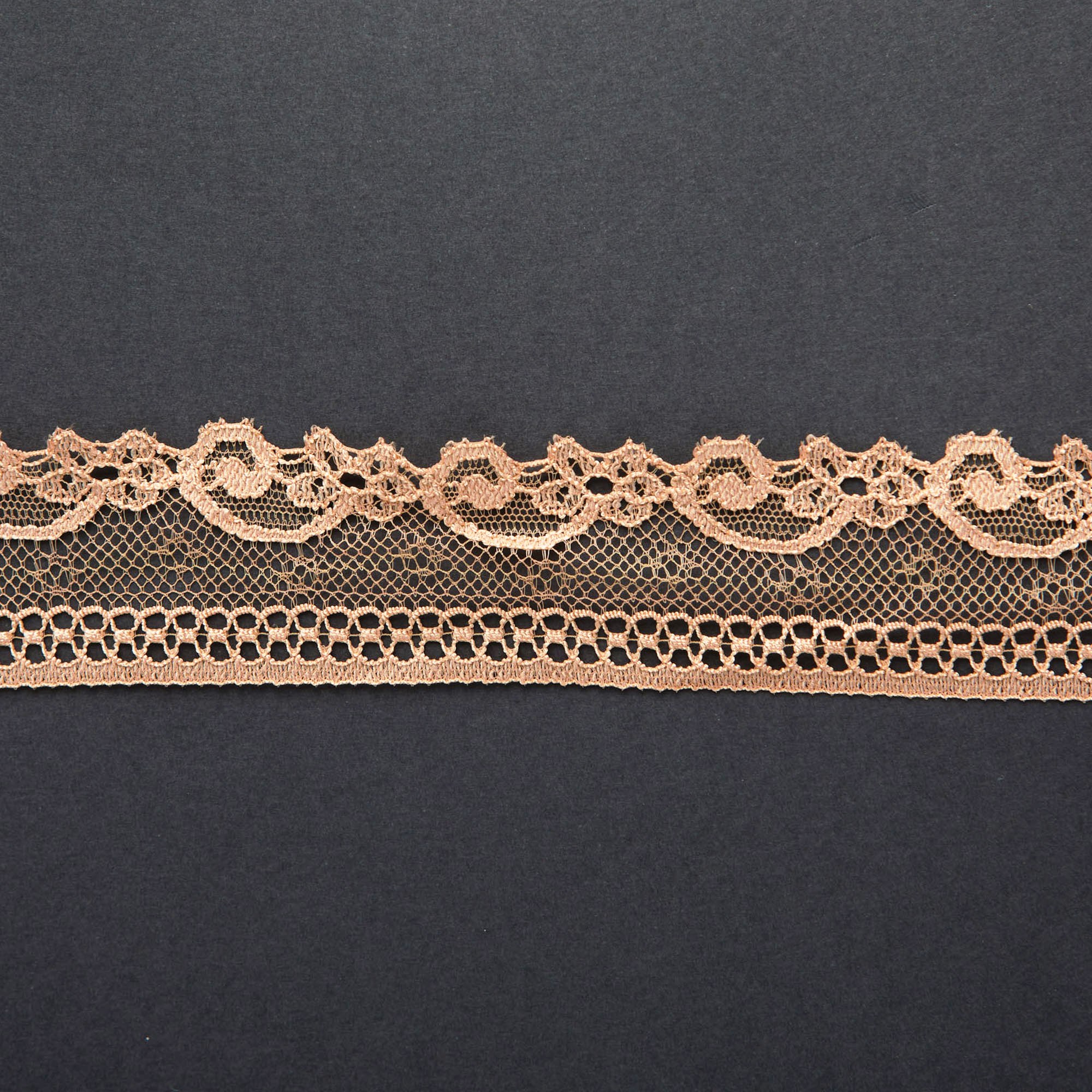 Кружево неэластичное узкое 200088 (Бежевый, 17-1230 TC, БП)