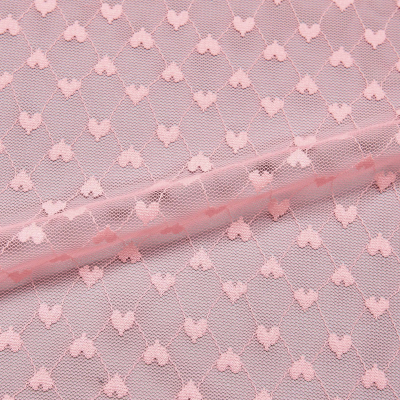 Кружевное Эластичное Полотно L02142D (Коралловый, Q150602024, БП)