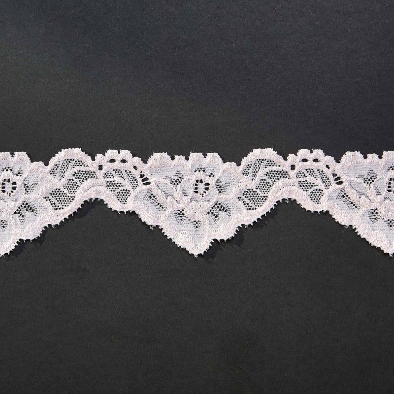 Кружево эластичное узкое 59274B-1 (Персиковый, 581452B, БП)