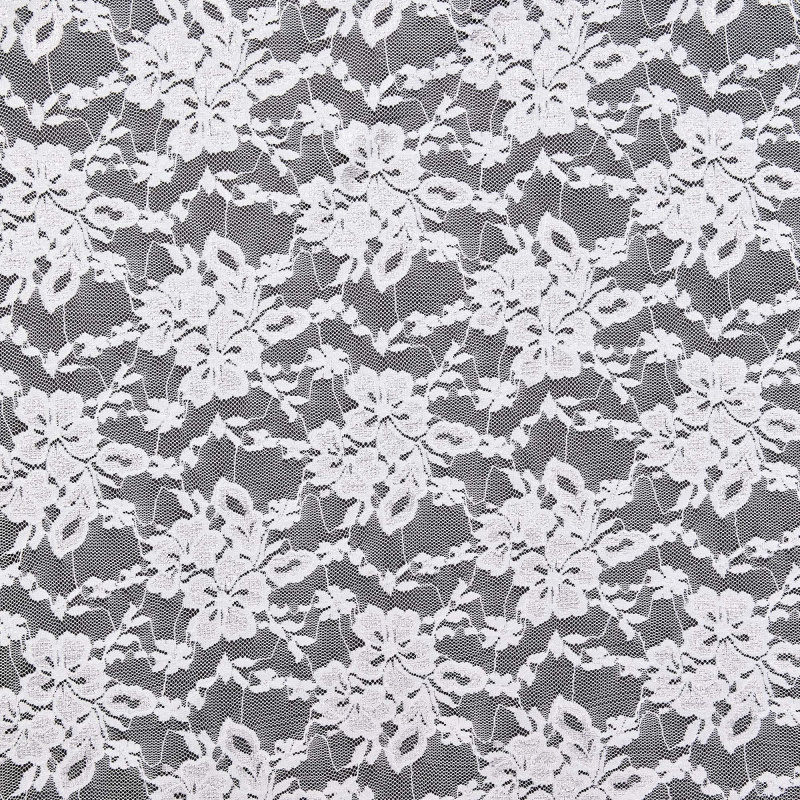 Кружевное эластичное полотно l240 (Белый, Стандарт, БП)