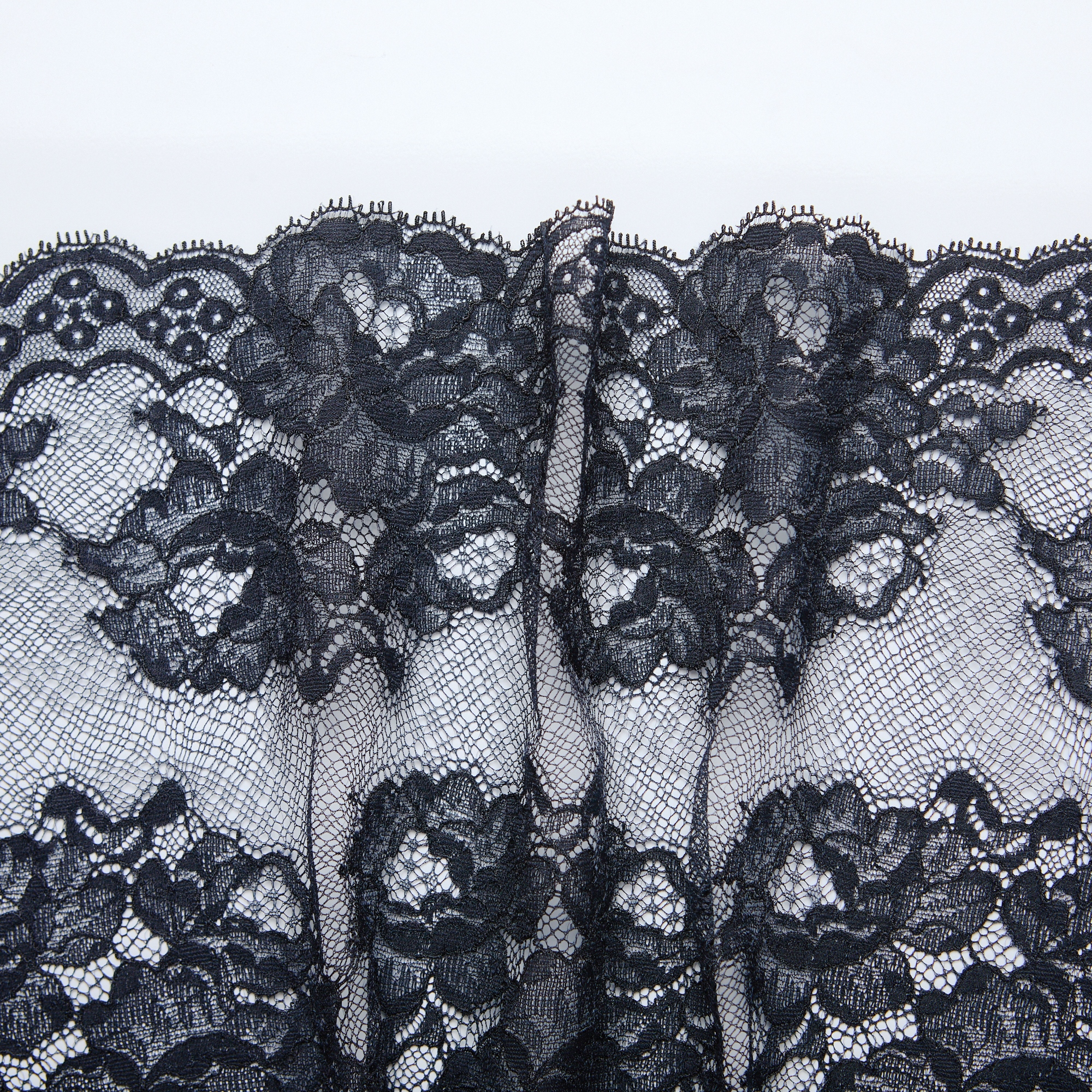 Кружево Эластичное J6055BAJ (Черный, Стандарт, БП)