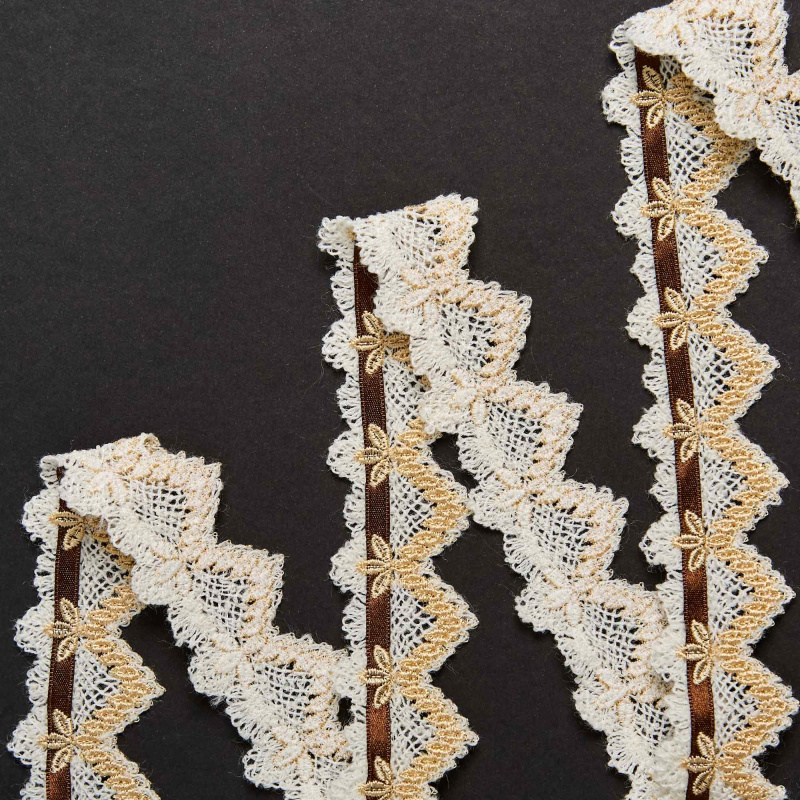 Кружево Неэластичное Узкое 3796 G70 (Айвори, 11-0602 TC, БП)
