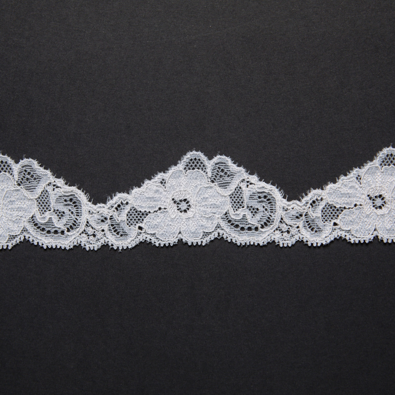 Кружево эластичное узкое D69282BD-1 (Айвори, 421152, БП)