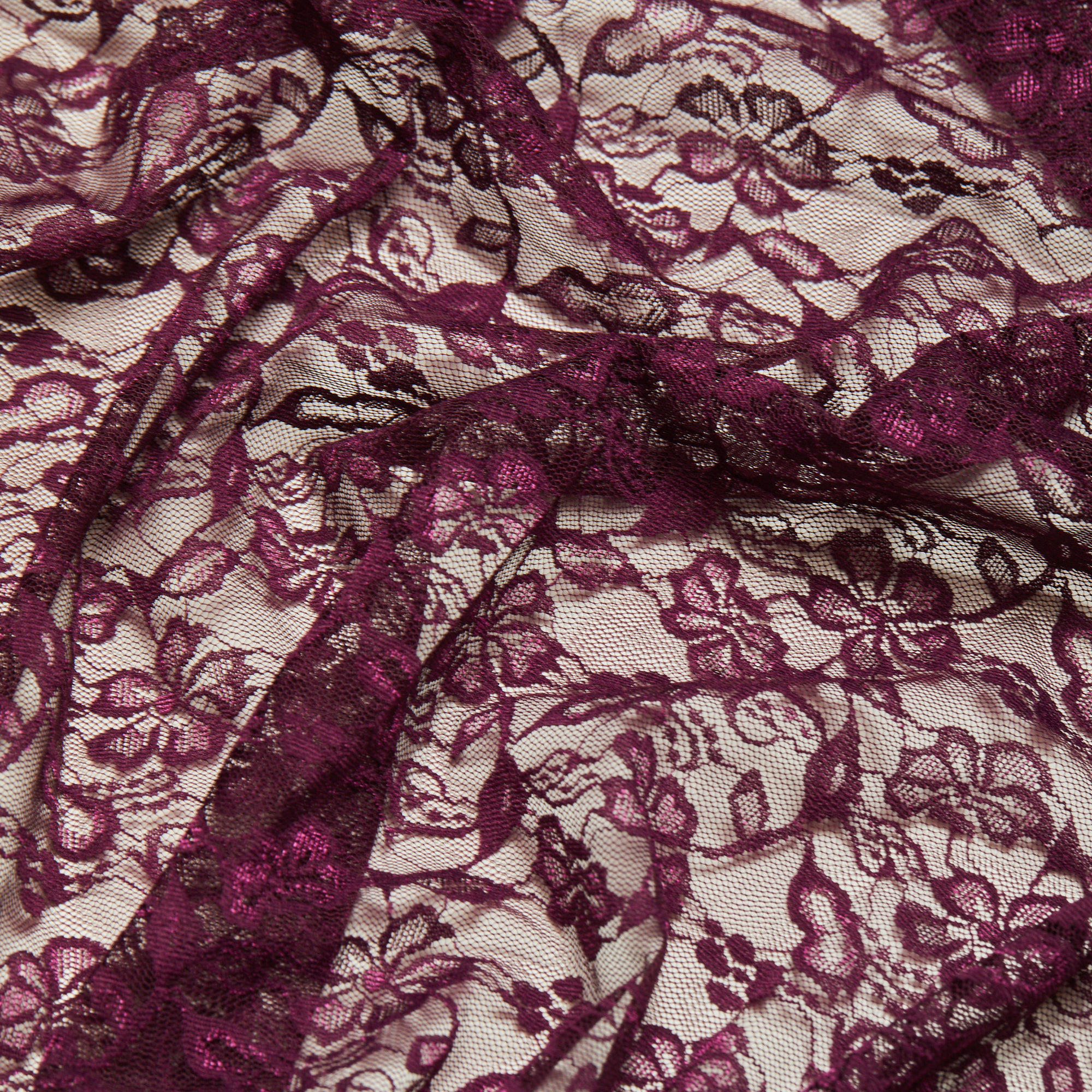 Кружевное Эластичное Полотно L02116D (Бордовый, S160623189C, БП)