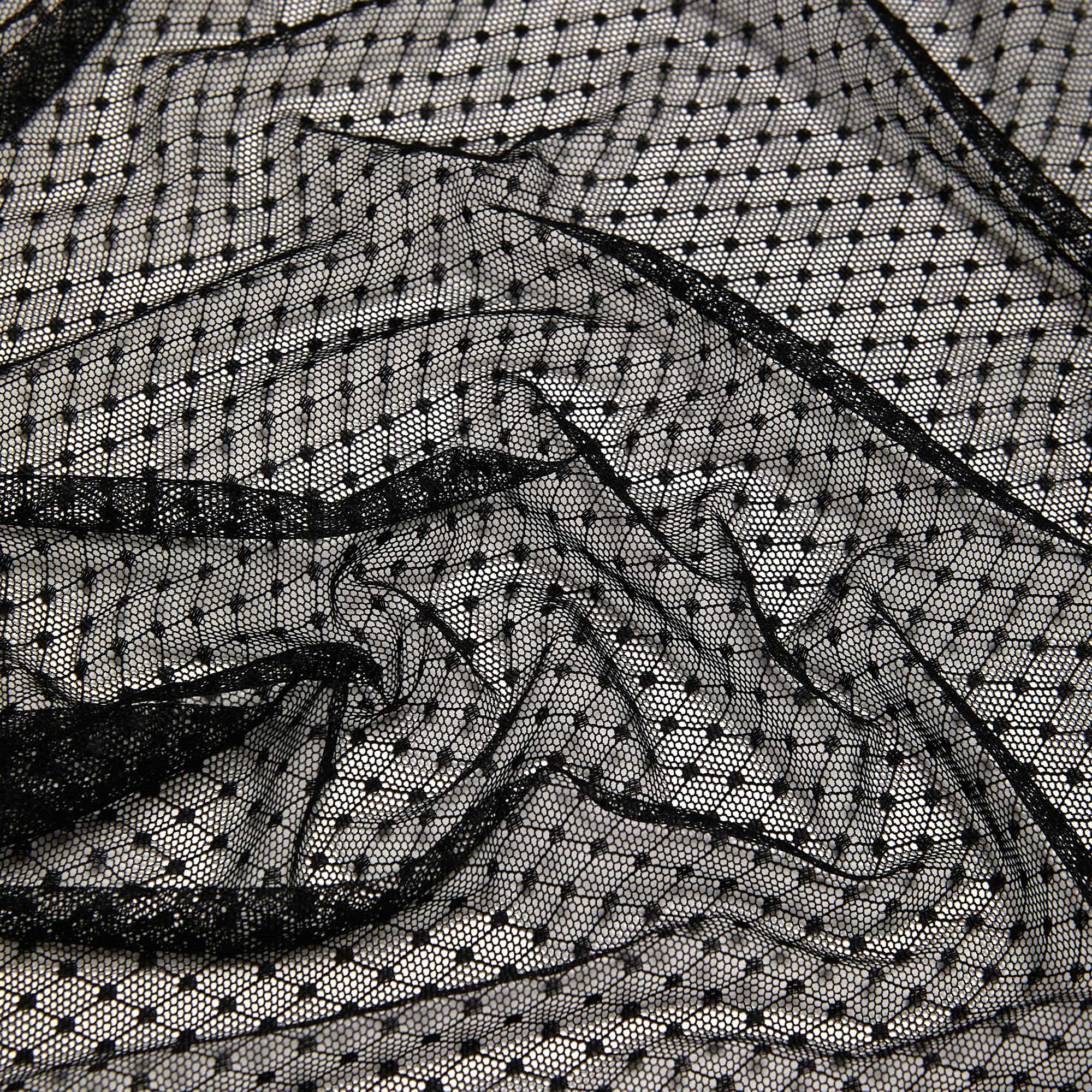 Сетка Эластичная Фактурная L194 (Черный, Стандарт, 19-4007)