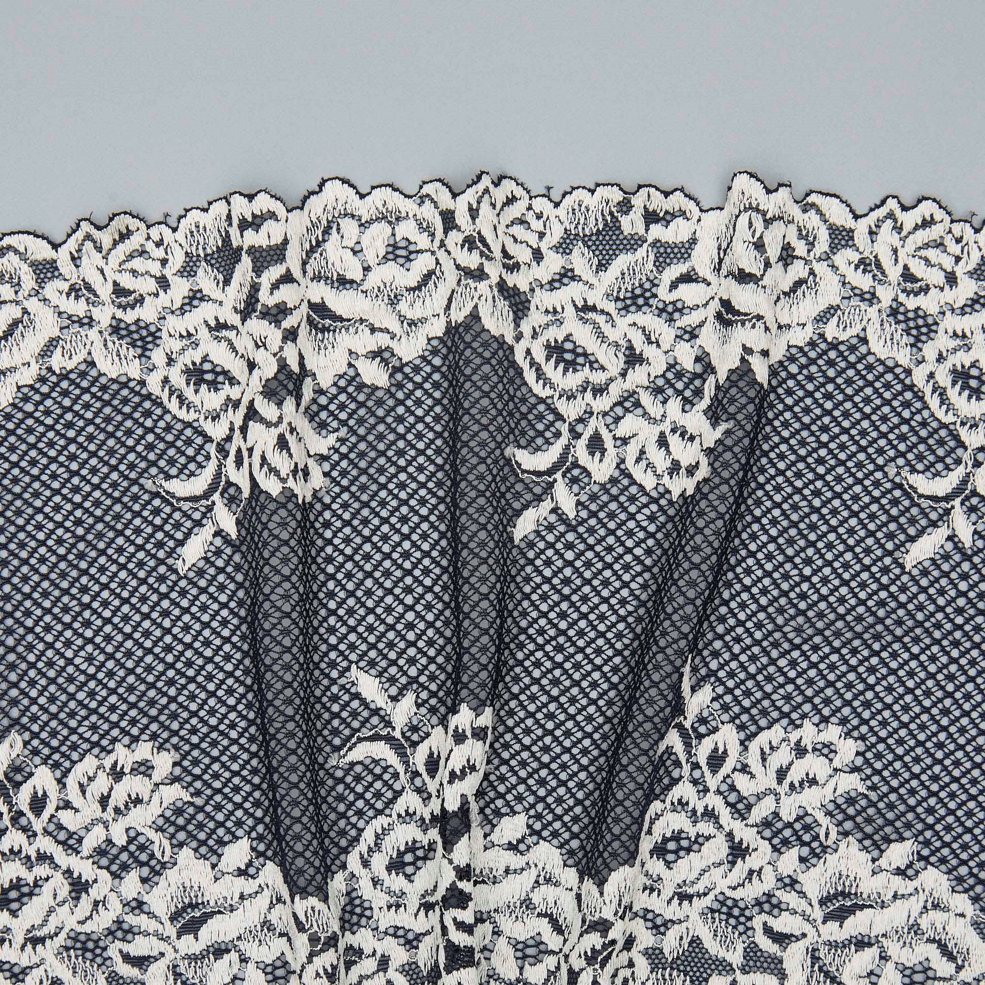 Кружево эластичное V63748 (Синий, SH211210069A, 19-4009/11-0602)