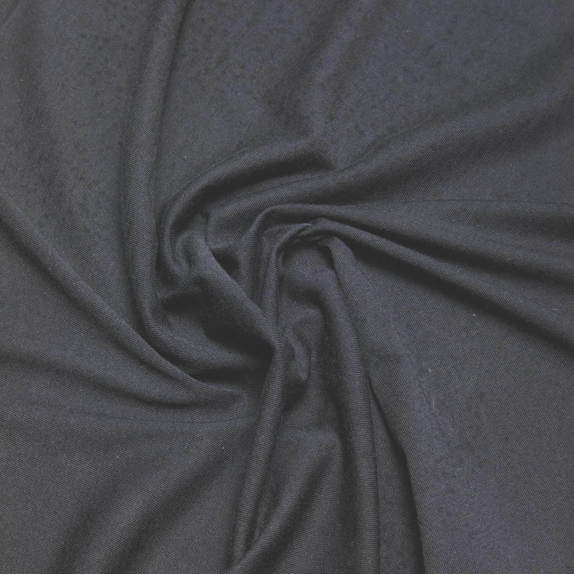 Хлопок трикотажный 0616RES (Черный, Стандарт, БП)