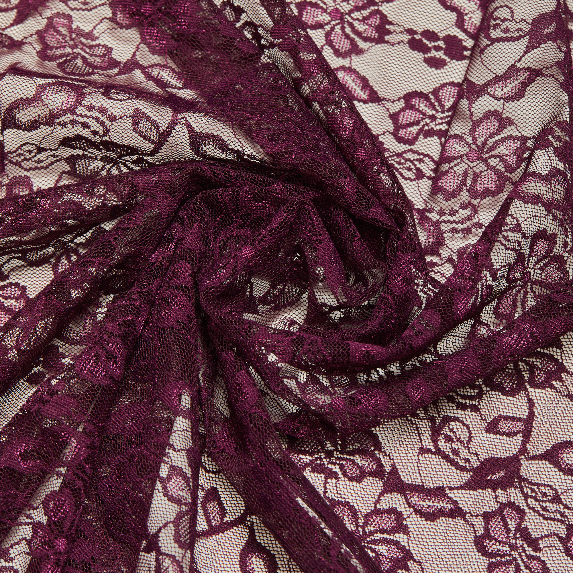 Кружевное Эластичное Полотно L02116D (Бордовый, S160623189C, БП)