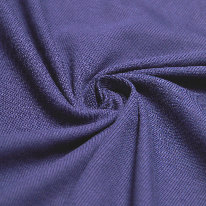 Хлопок трикотажный ребристый 1874 (Синий, 17.25 var.2, БП)