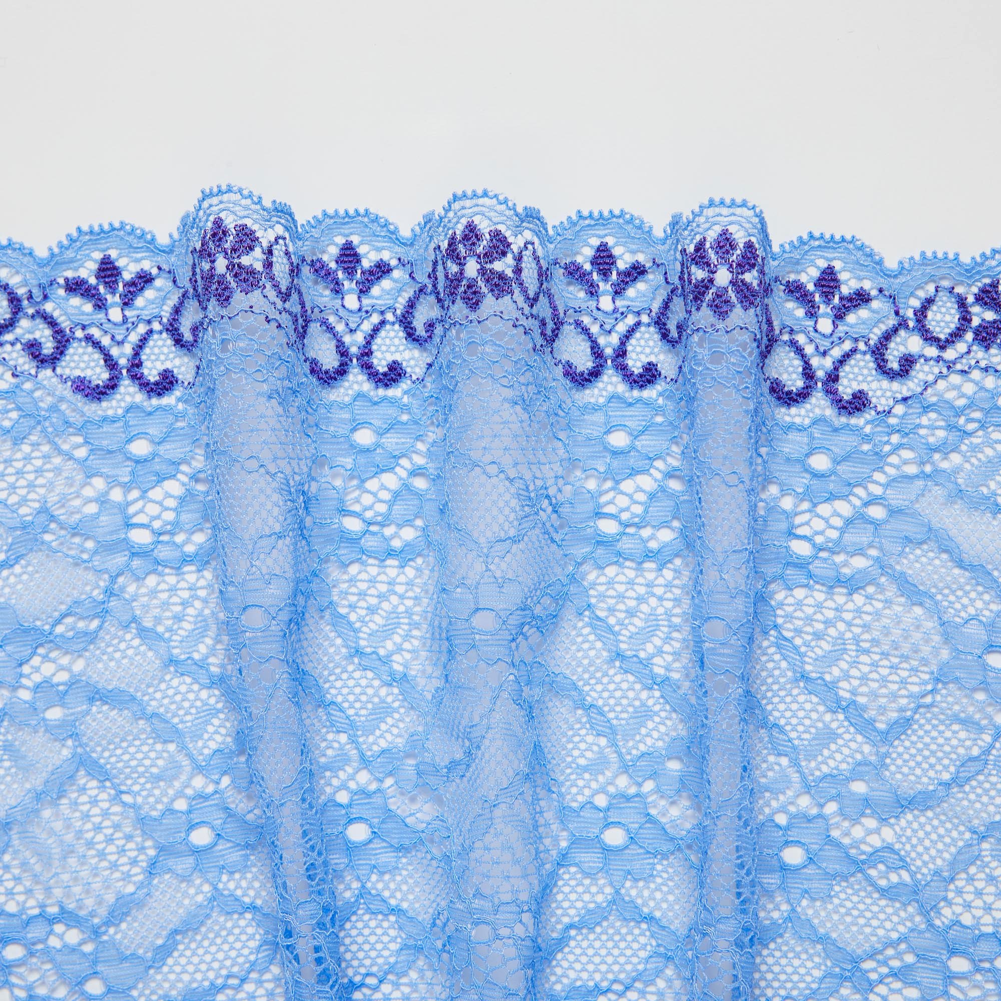Кружево Эластичное H07715S (Голубой, Z140325077, БП)