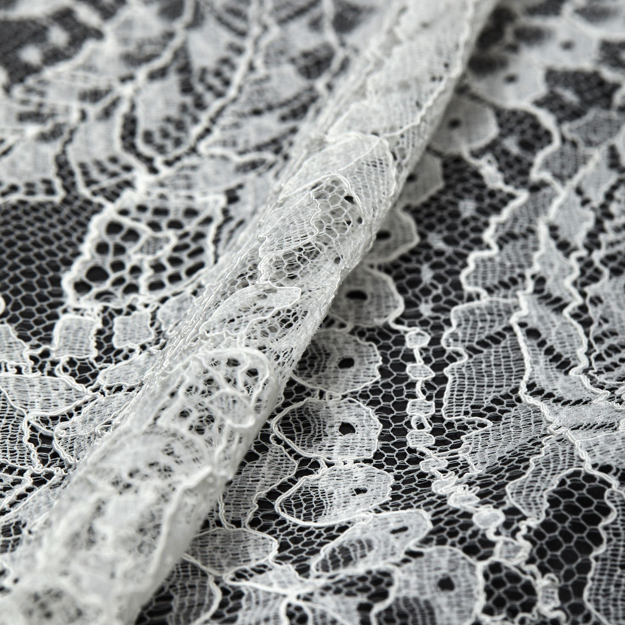 Кружевное Эластичное Полотно M86P05 (Айвори, Greige Rozteh Type, БП)