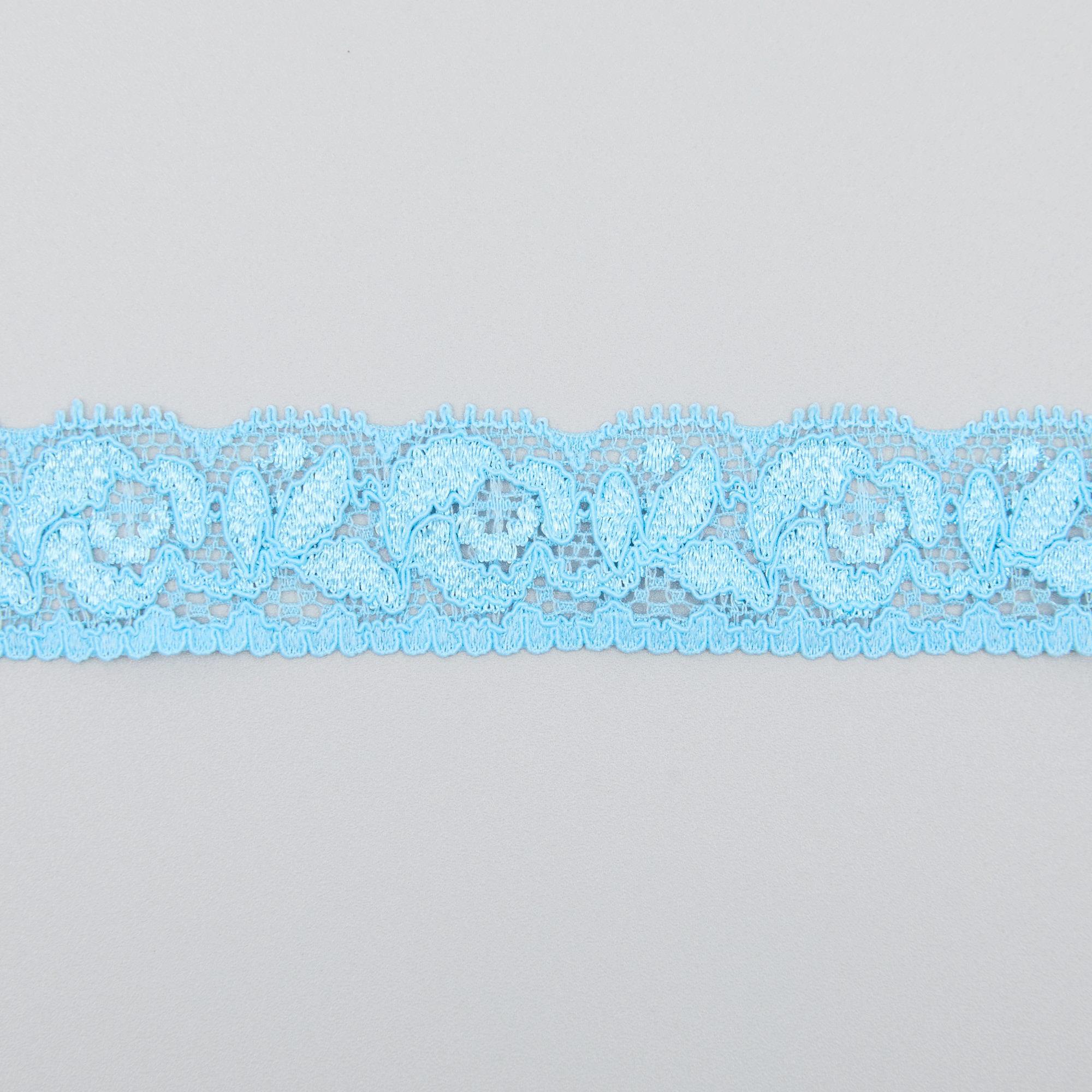 Кружево Эластичное Узкое 106164 (Голубой, C13035173, БП)