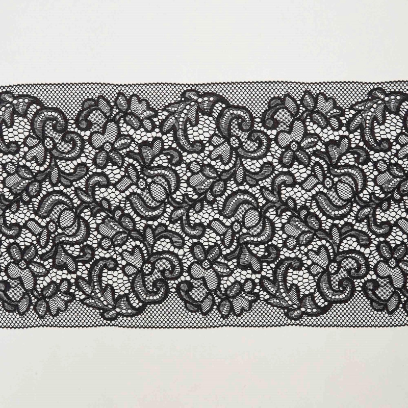 Кружево Эластичное J6063FAA (Черный, Стандарт, БП)